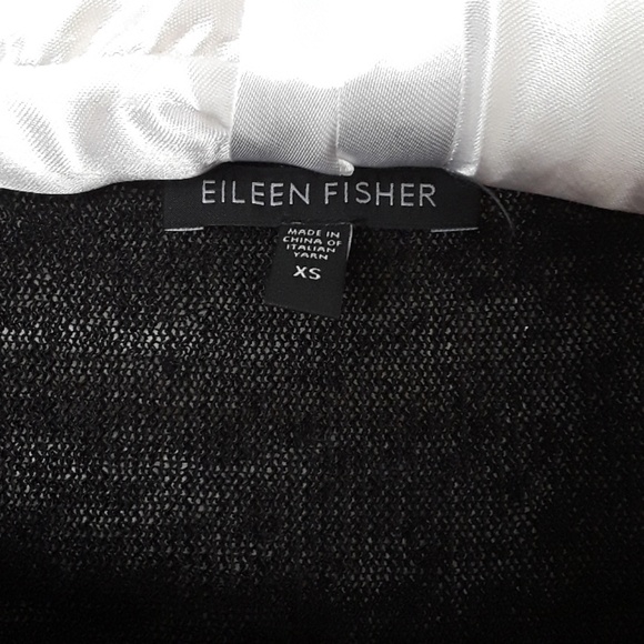 Eileen Fisher OVERSIZED boat neck black High- Low top XS - Picture 2 of 5